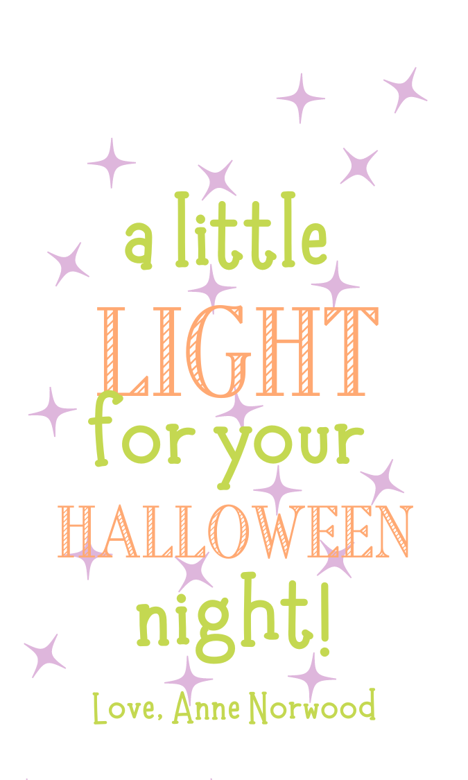 light your halloween night gift tag