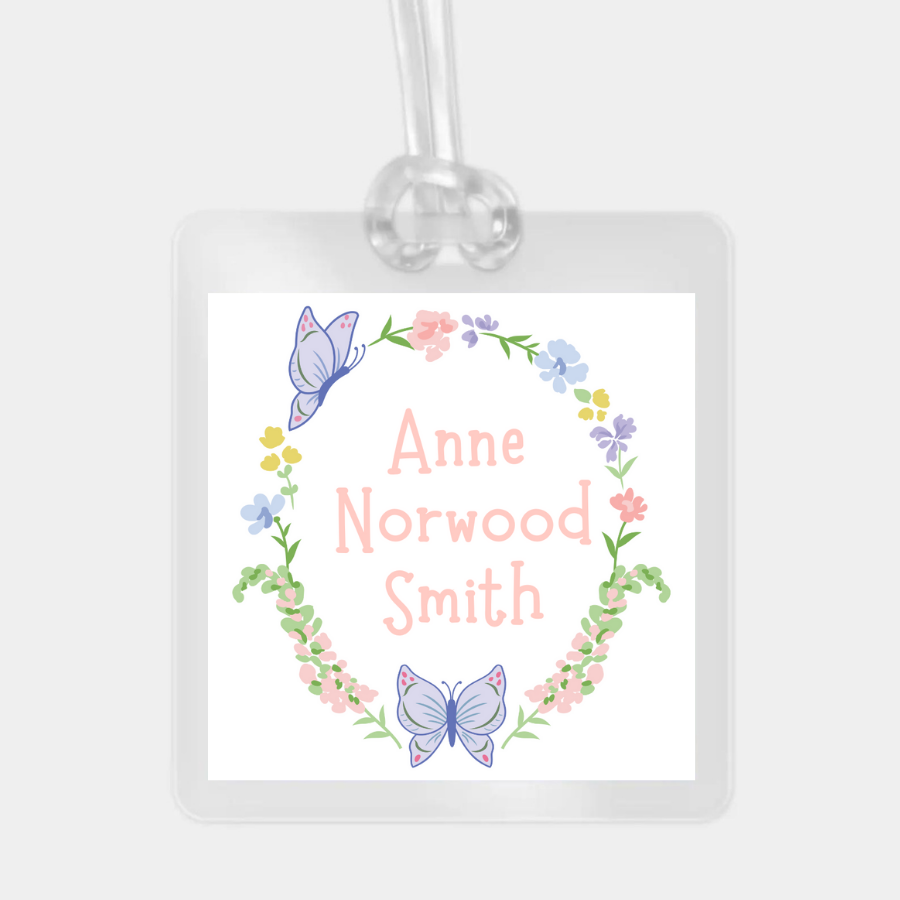 Butterfly bag tag