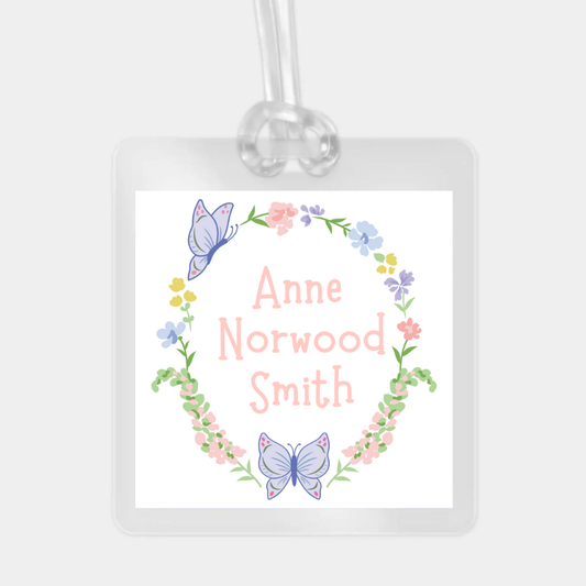 Butterfly bag tag