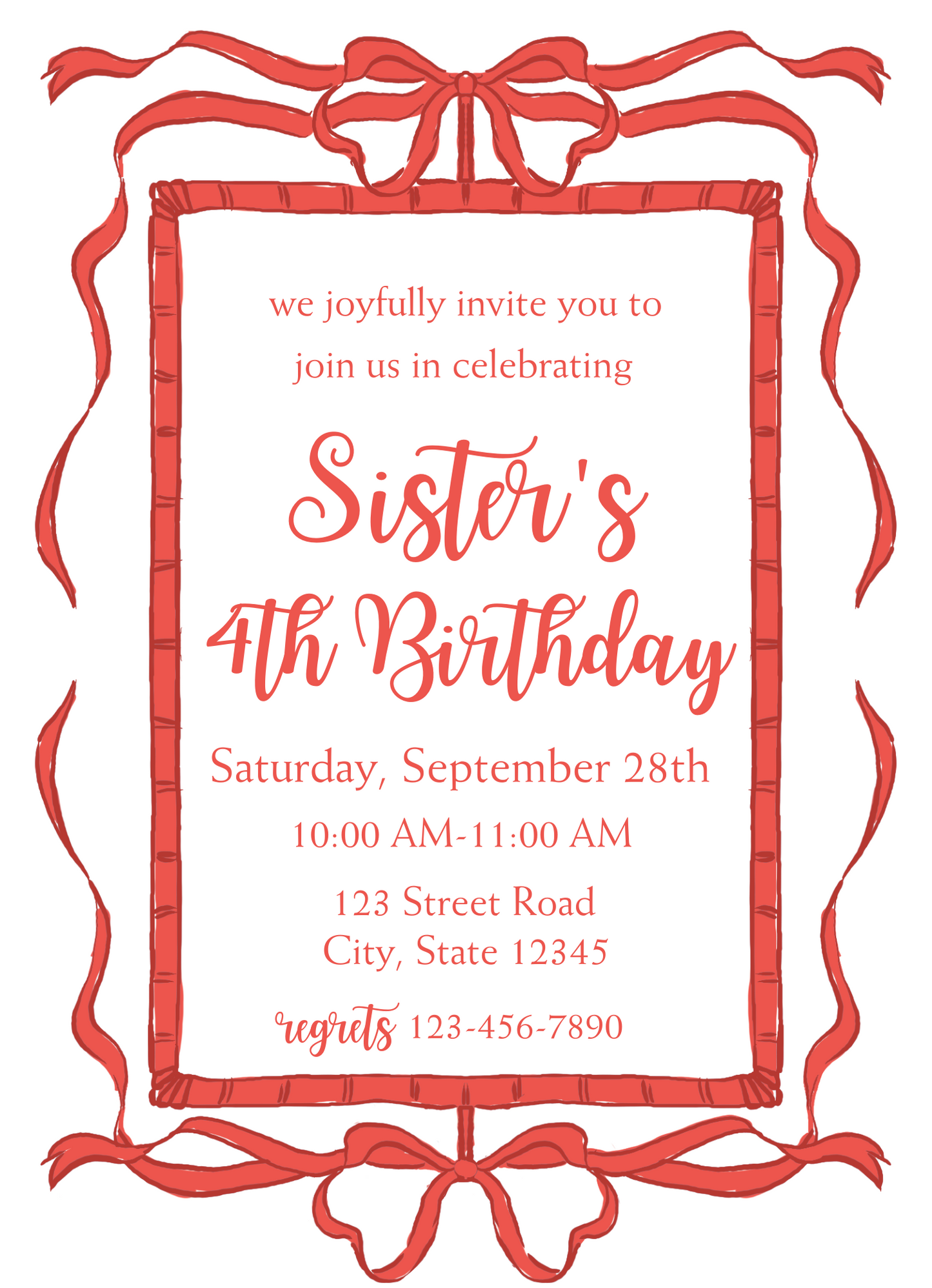 sweet birthday invitation