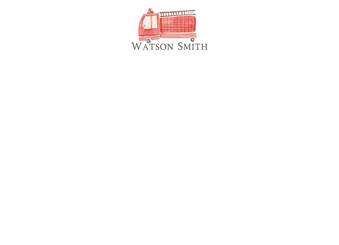 firetruck stationery