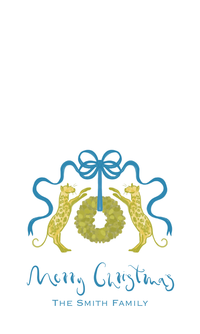 FUN CHEETAH WREATH GIFT TAGS