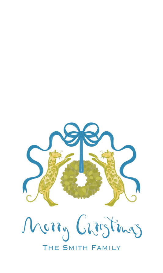 FUN CHEETAH WREATH GIFT TAGS