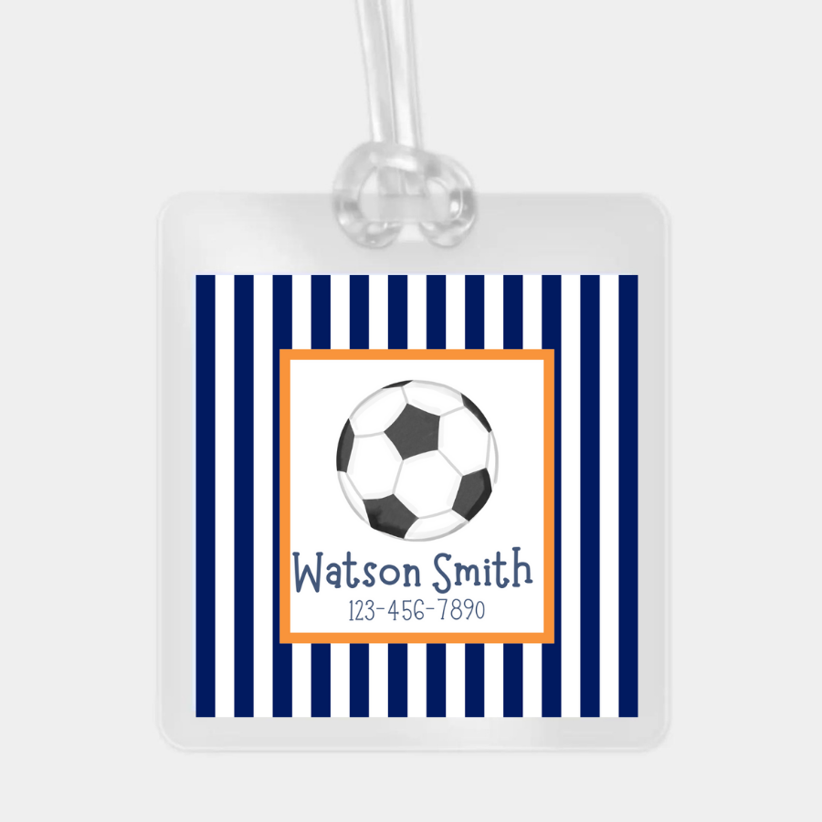 Soccer bag tag