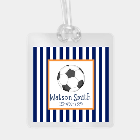 Soccer bag tag