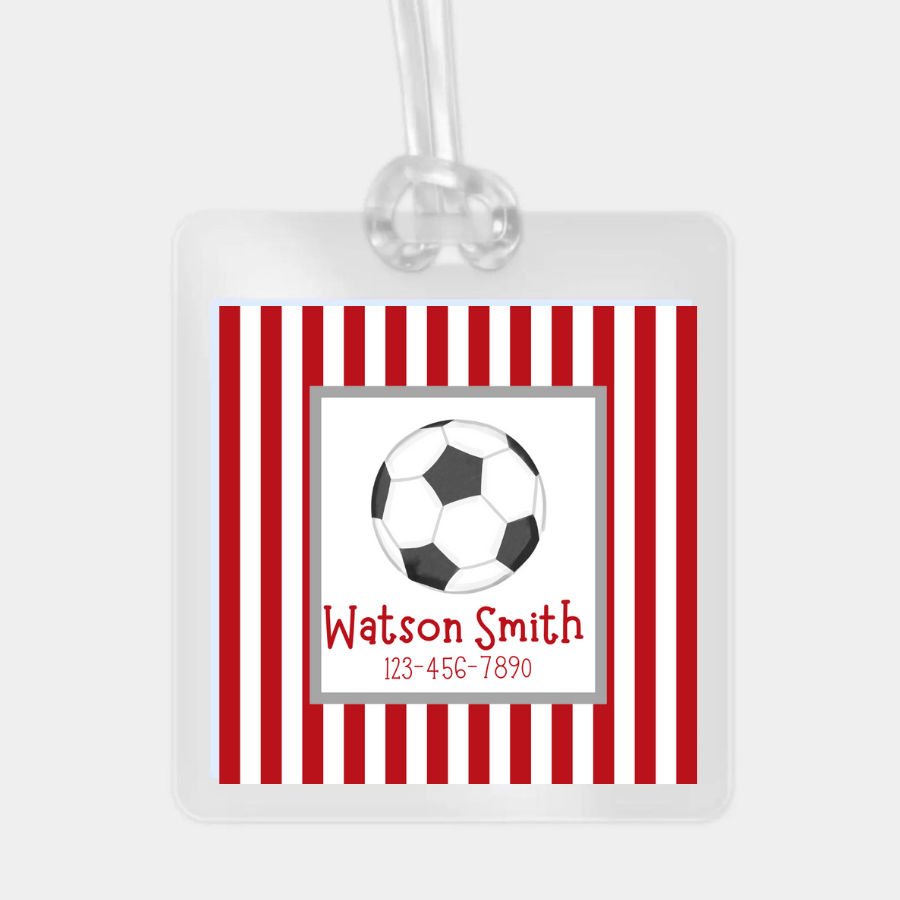 Soccer bag tag