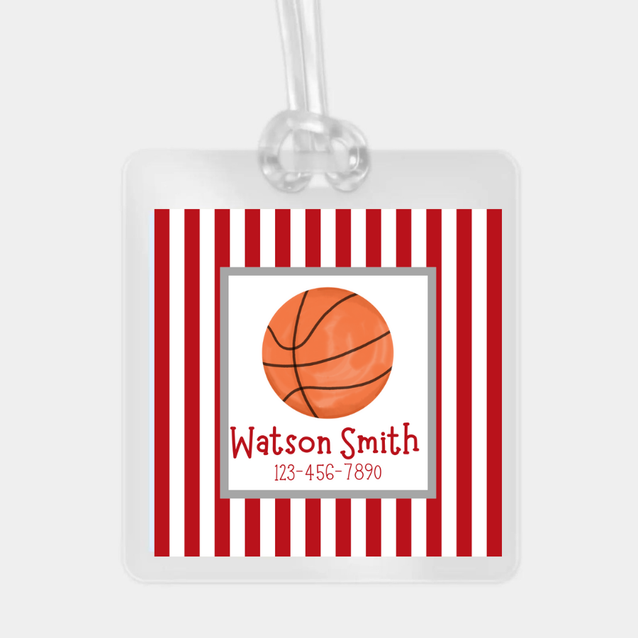 basketball bag tag