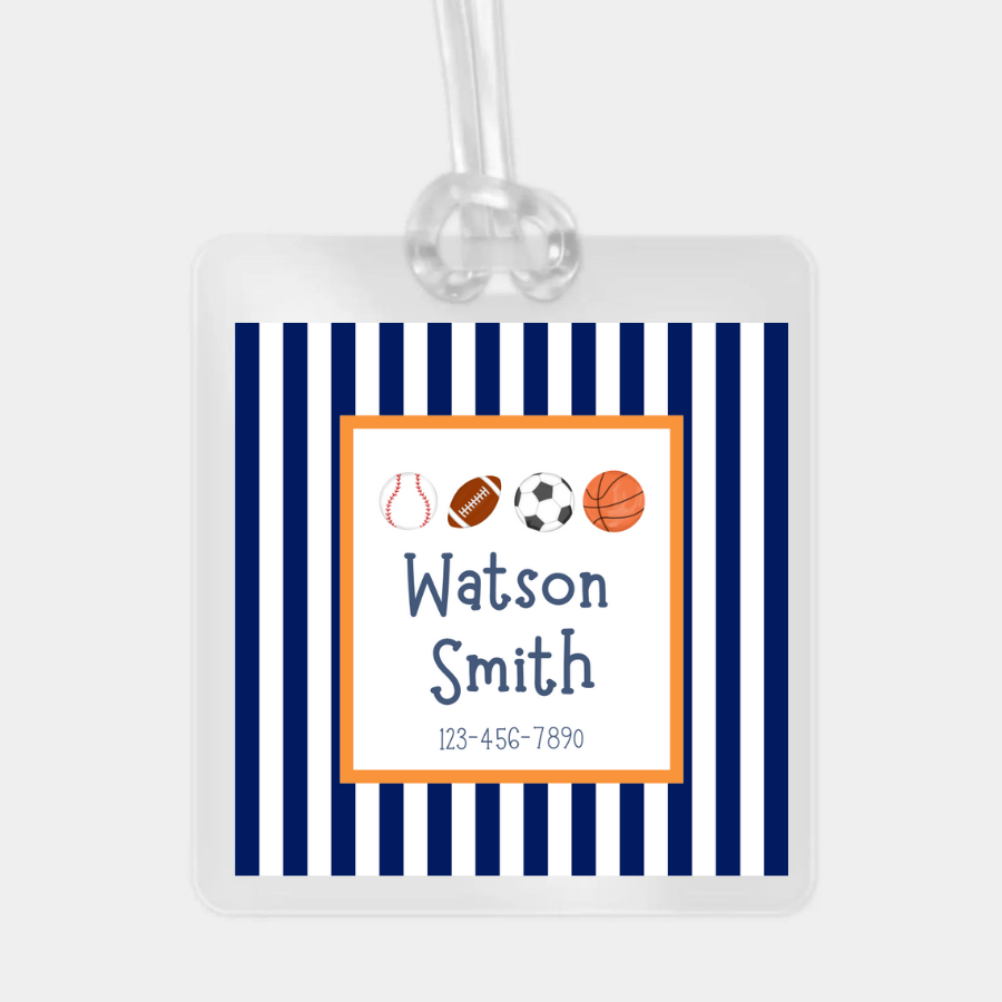 sports bag tag