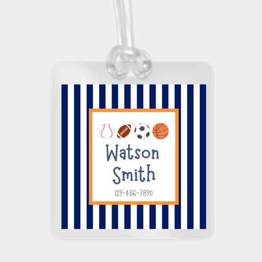 sports bag tag