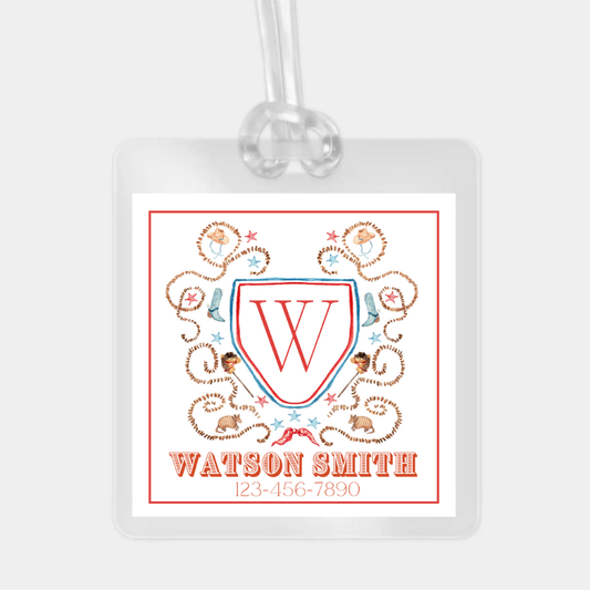 cowboy bag tag