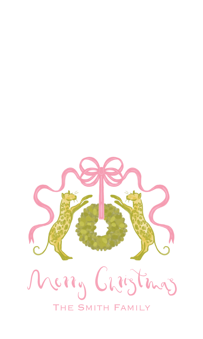 FUN CHEETAH WREATH GIFT TAGS