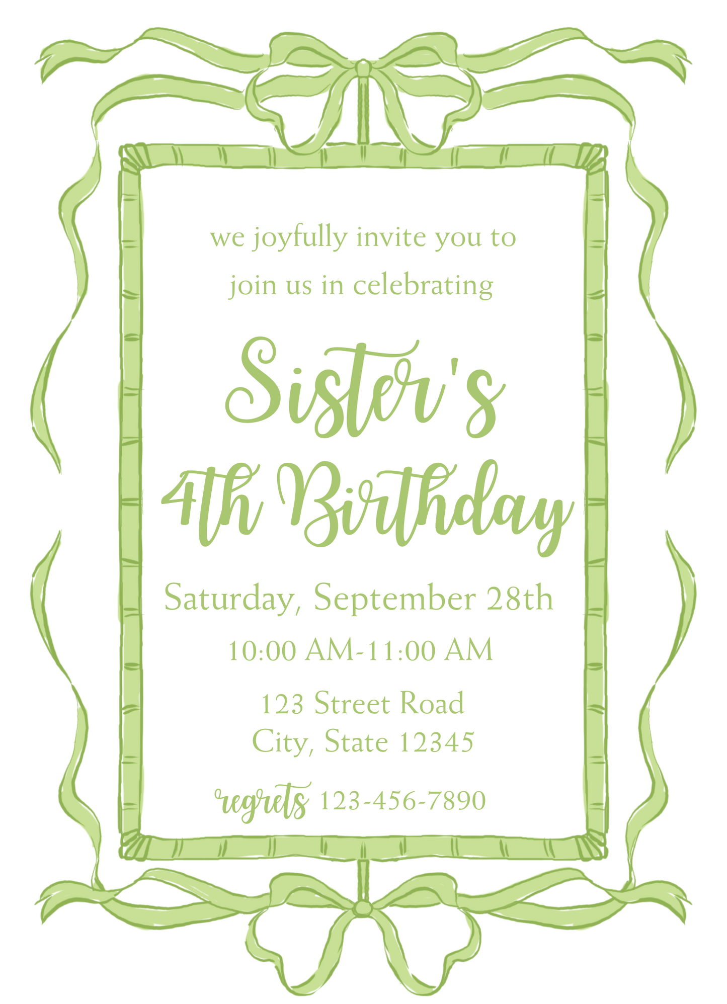 sweet birthday invitation