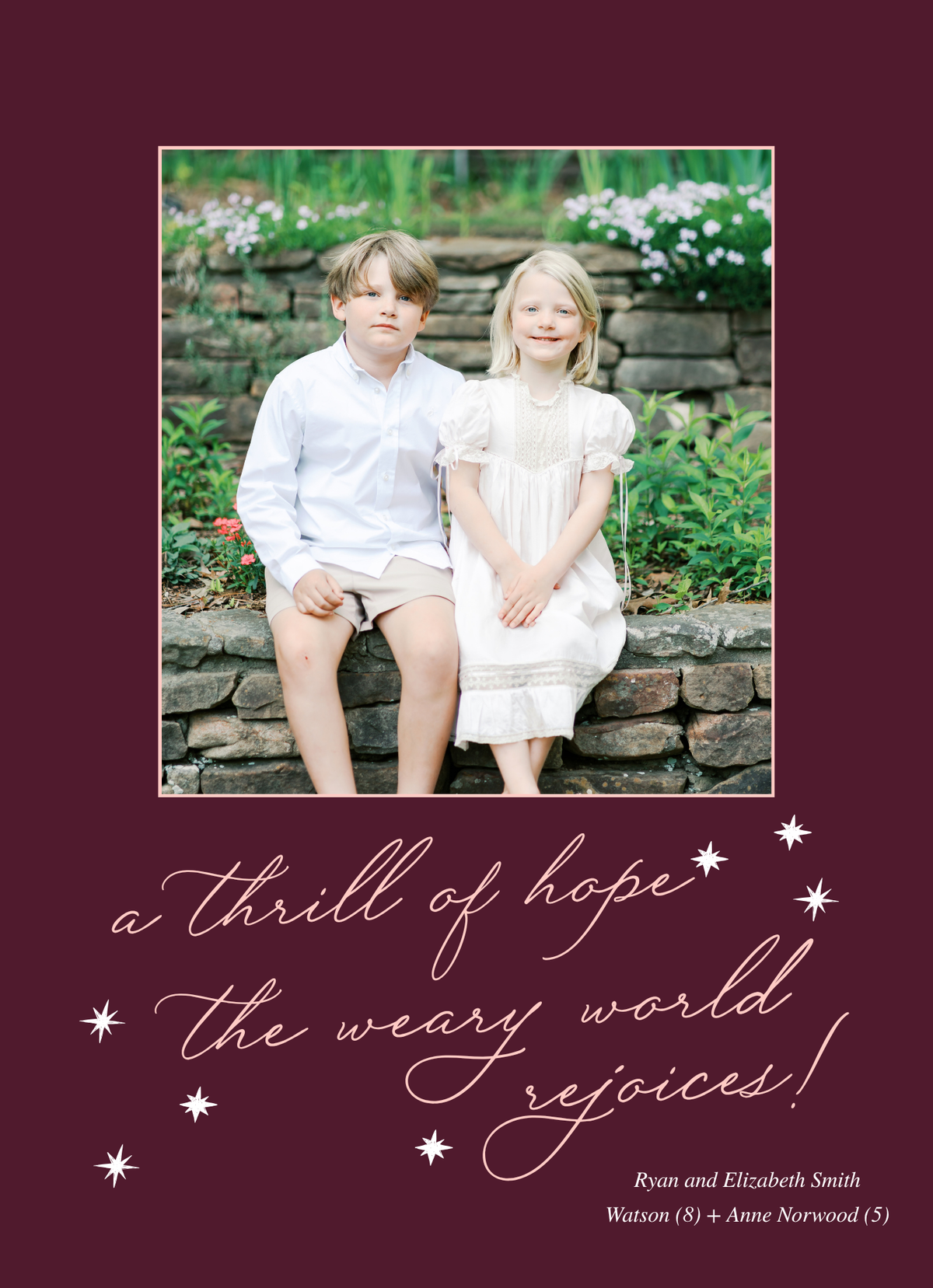 A THRILL OF HOPE CHRISTMAS CARD
