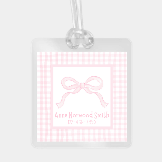 sweet bow bag tag