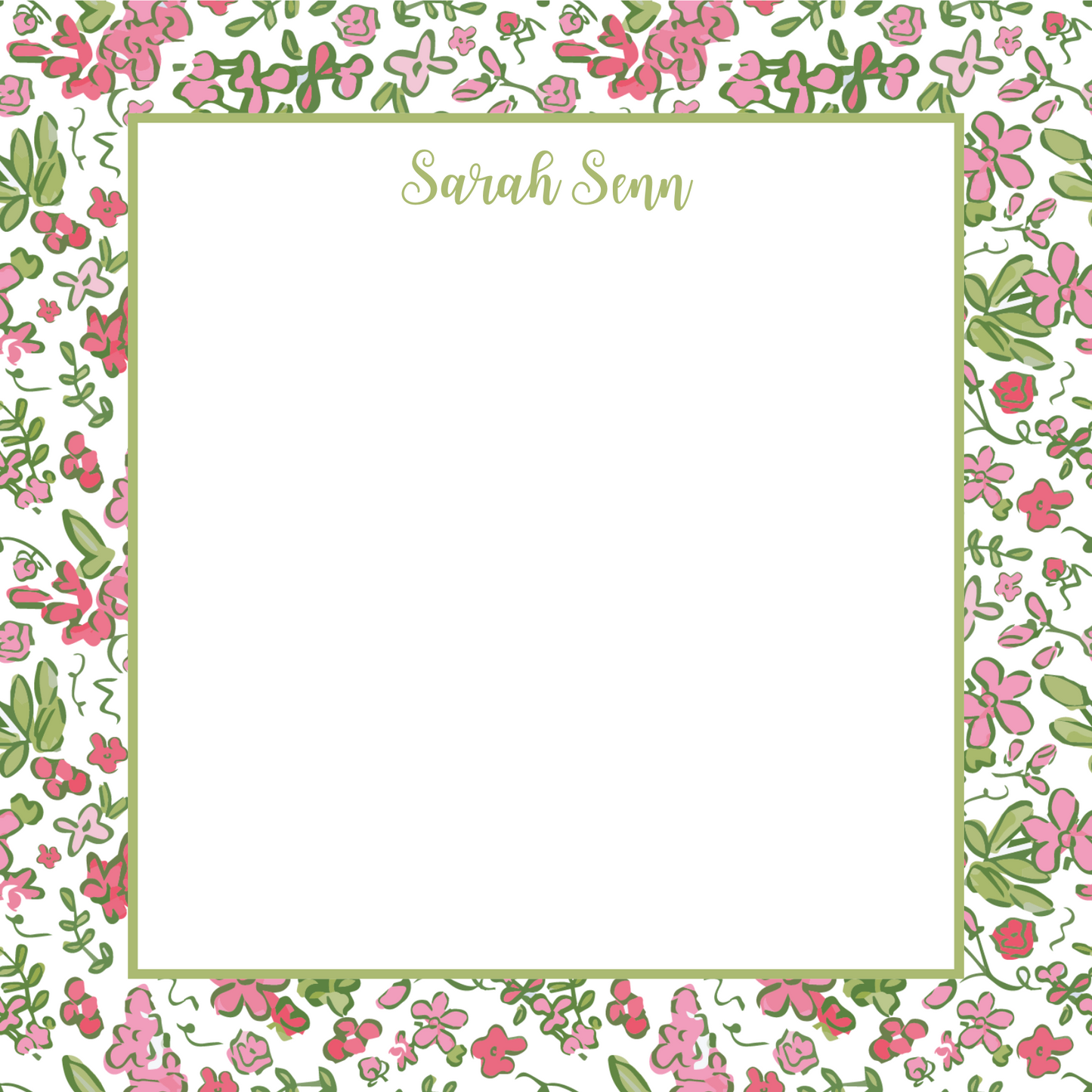 floral notepad