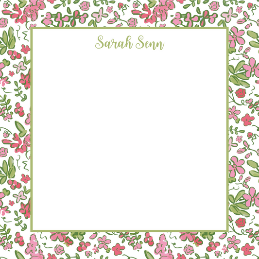 floral notepad