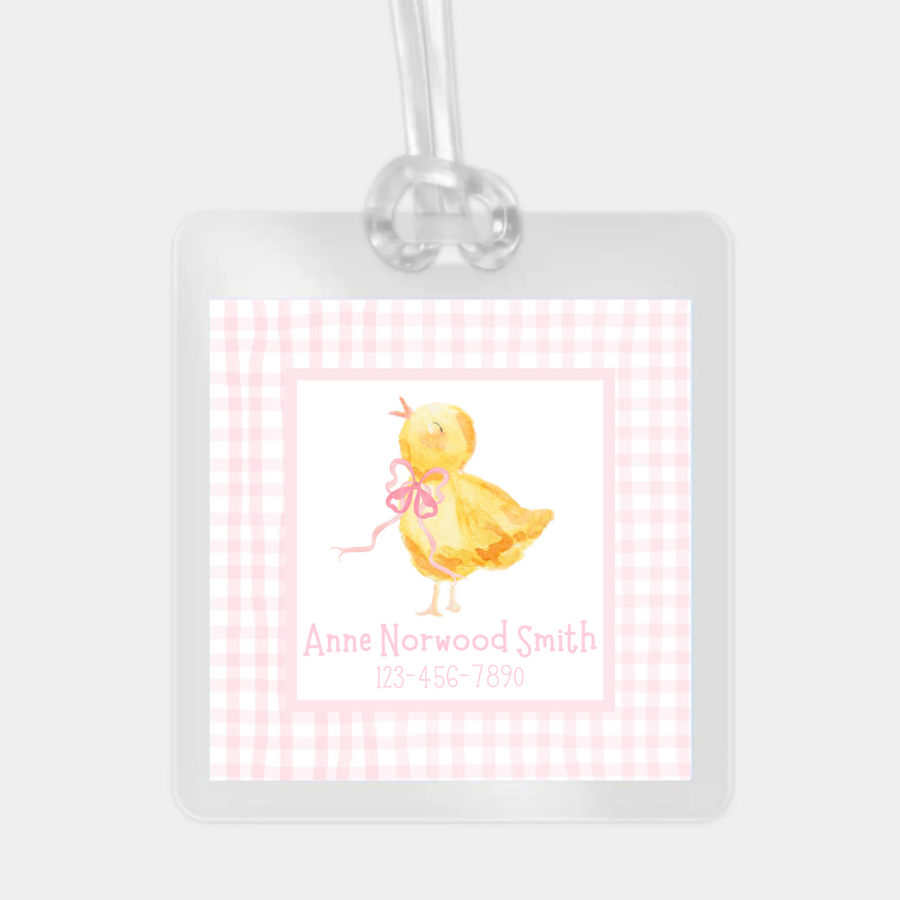 sweet baby chick bag tag