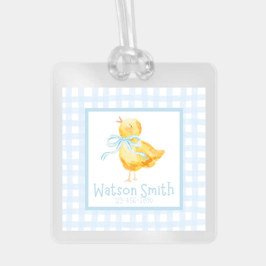 sweet baby chick bag tag