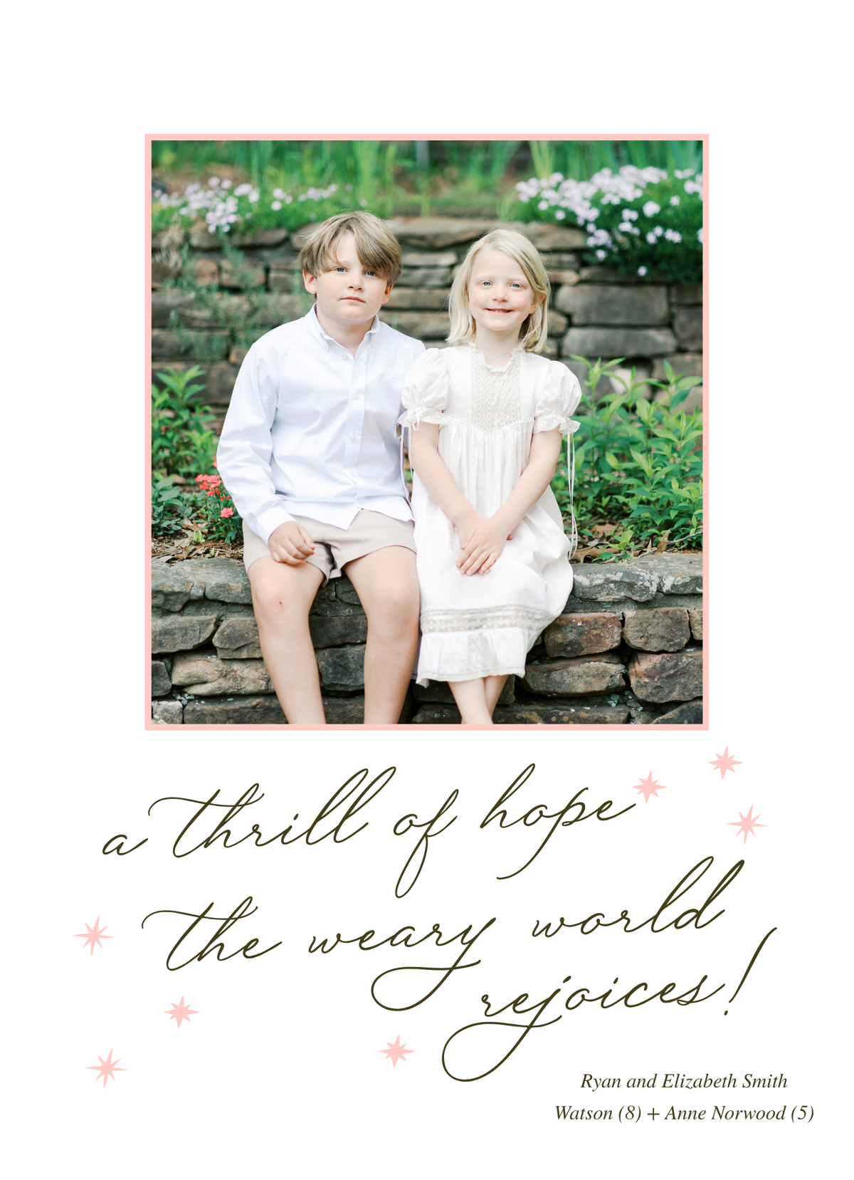 A THRILL OF HOPE CHRISTMAS CARD