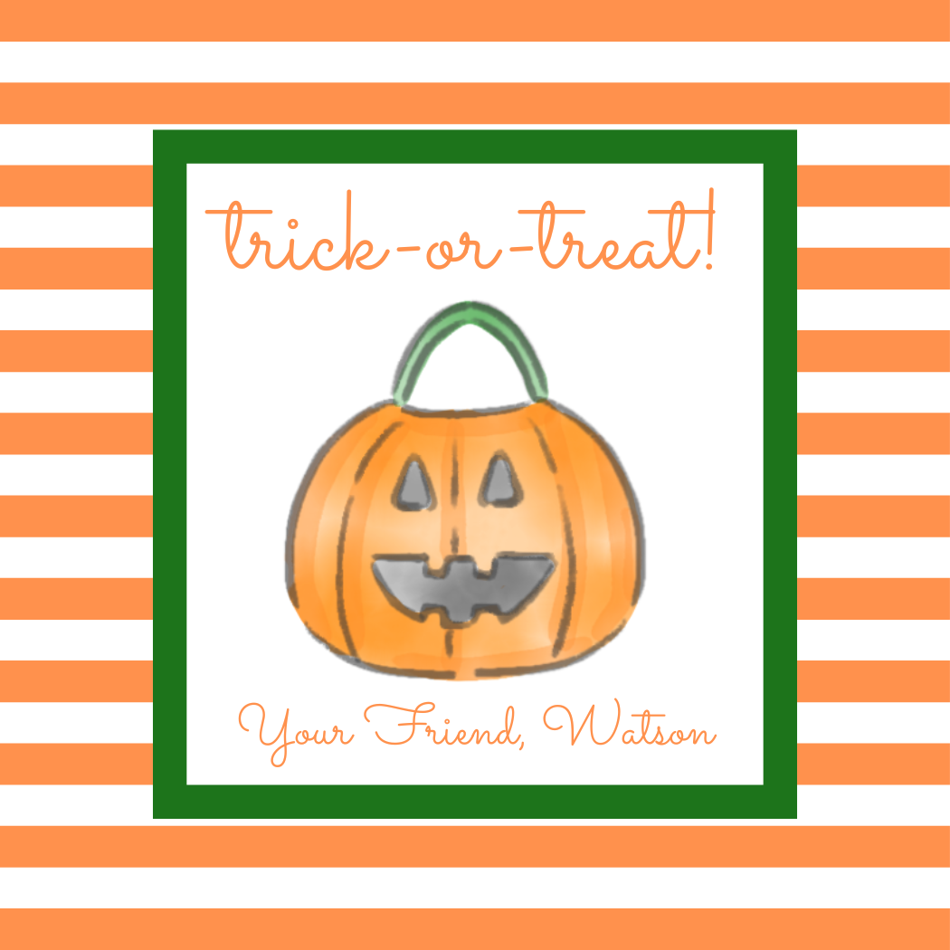 TRICK-OR-TREAT HALLOWEEN GIFT TAG