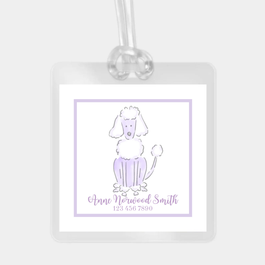 Poodle Pups bag tag