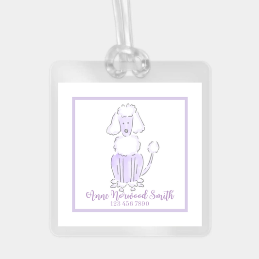 Poodle Pups bag tag