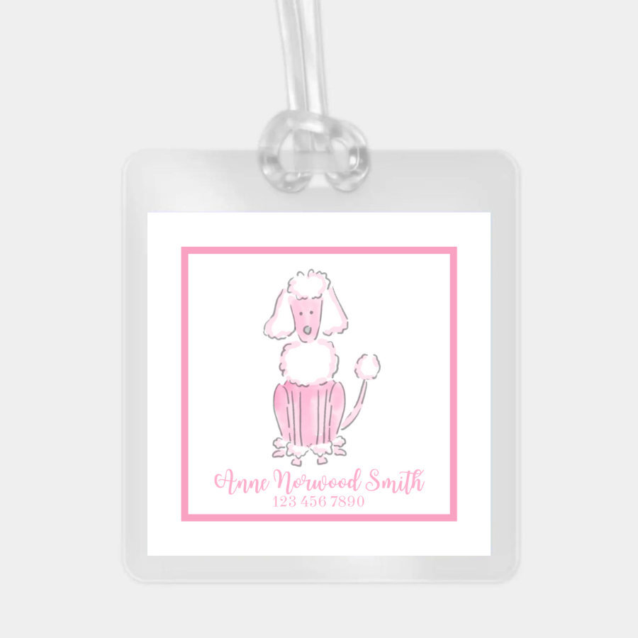 Poodle Pups bag tag