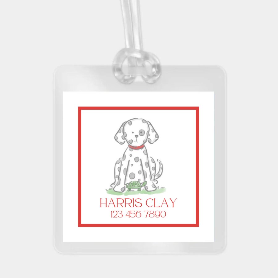 PUPPY LAMINATED LUGGAGE TAG