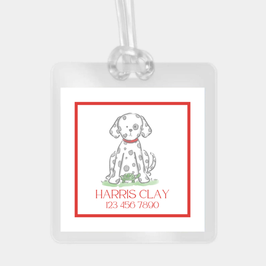 PUPPY LAMINATED LUGGAGE TAG