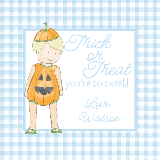 sweet pumpkin boy tick or treat