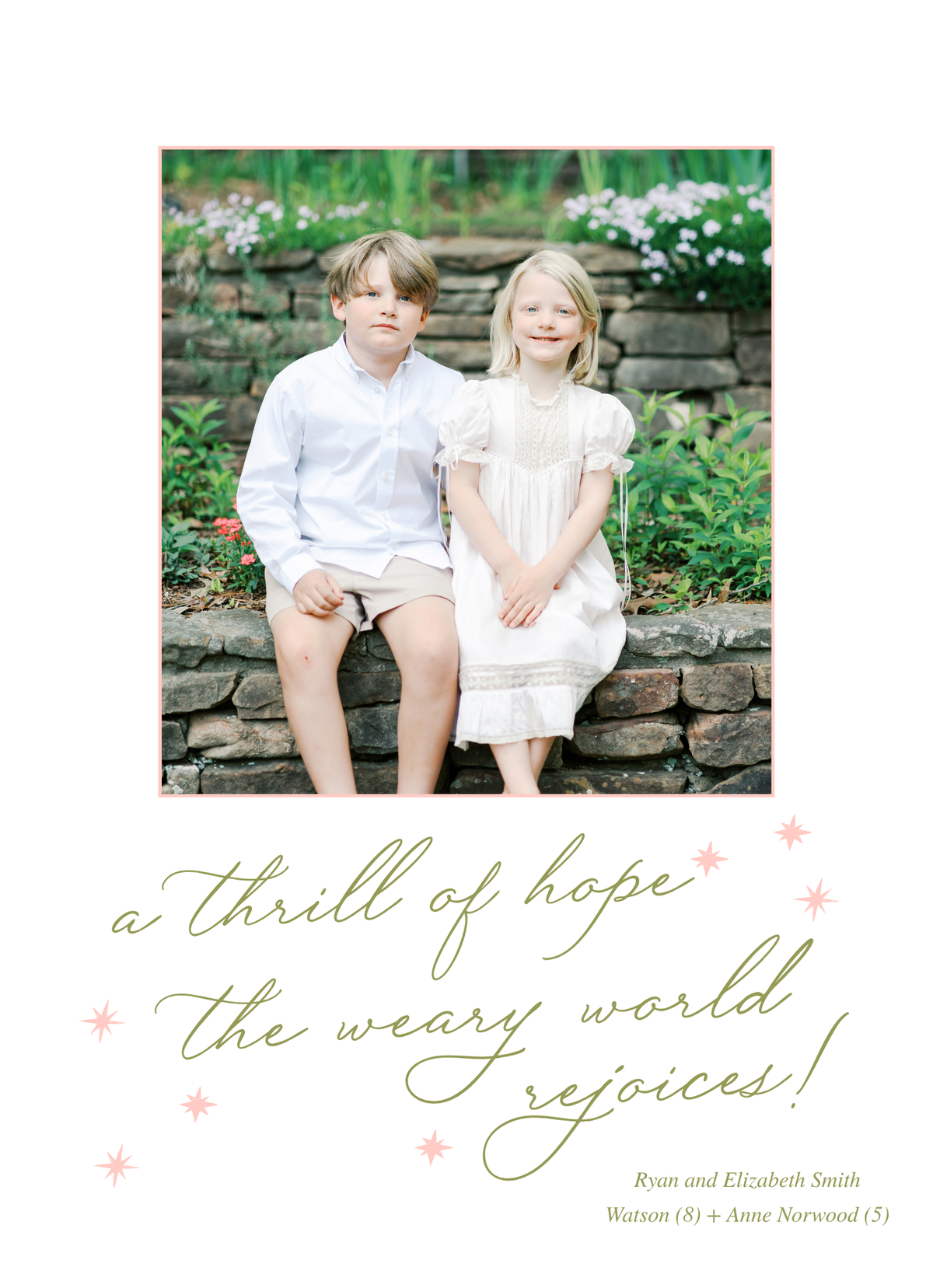 A THRILL OF HOPE CHRISTMAS CARD