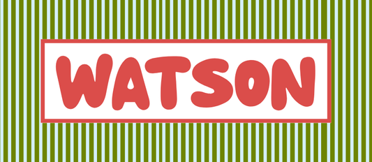 GREEN + RED RECTANGLE VINYL LABEL