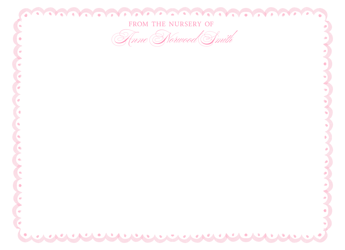 scalloped nursery cards
