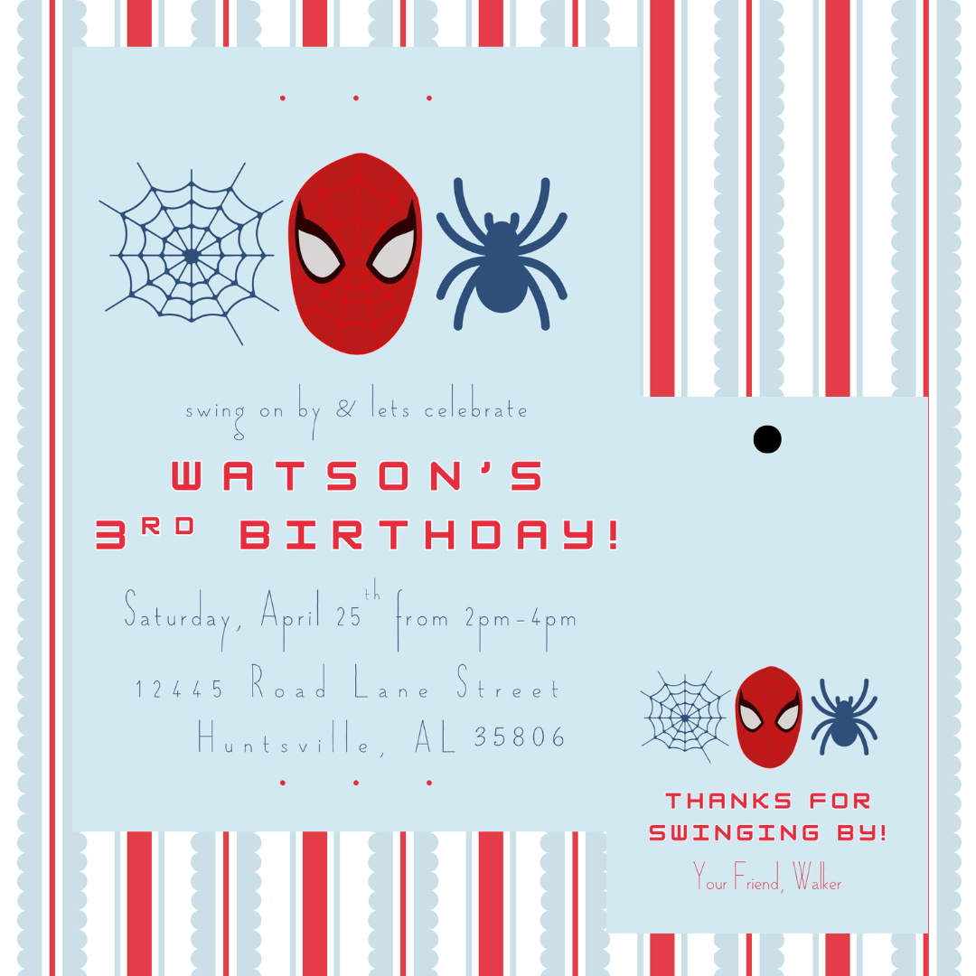 SPIDEY GIFT TAG