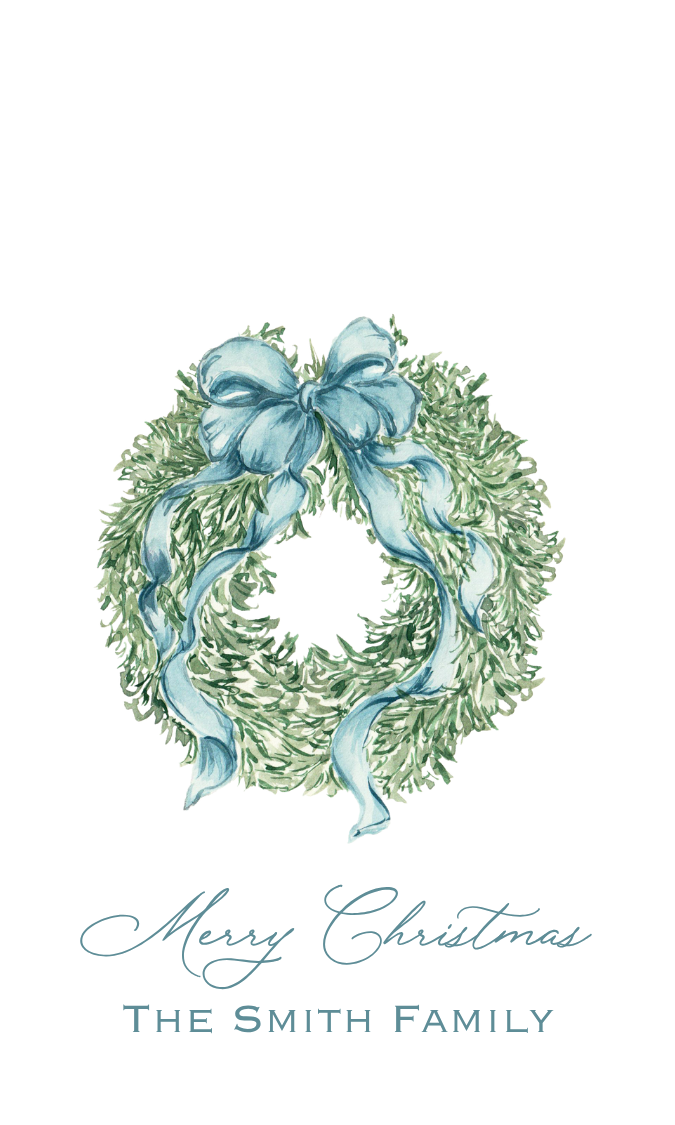 CHRISTMAS WREATH GIFT TAG