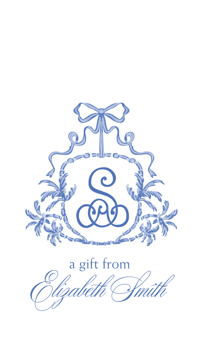 blue crest gift tag