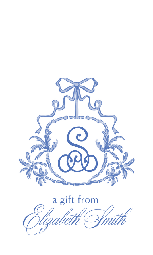 blue crest gift tag