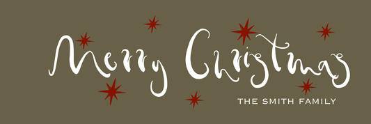 long + skinny MERRY CHRISTMAS GIFT TAG