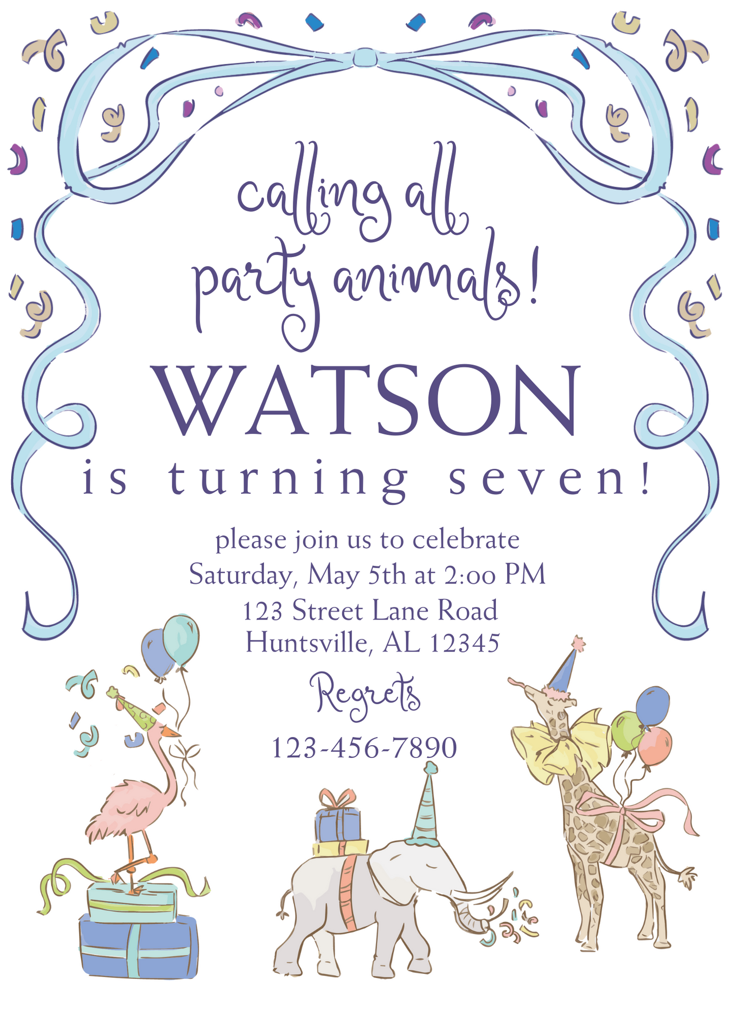 PARTY ANIMAL INVITATION