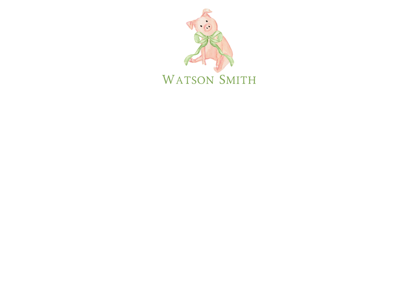 this little piggy stationery
