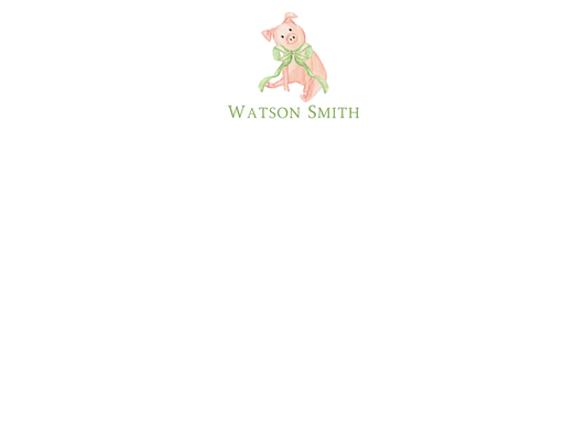 this little piggy stationery