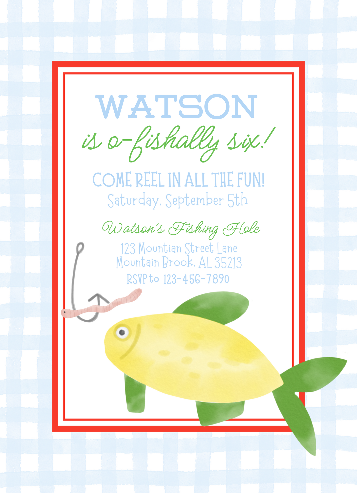 FISHING BIRTHDAY INVITATION