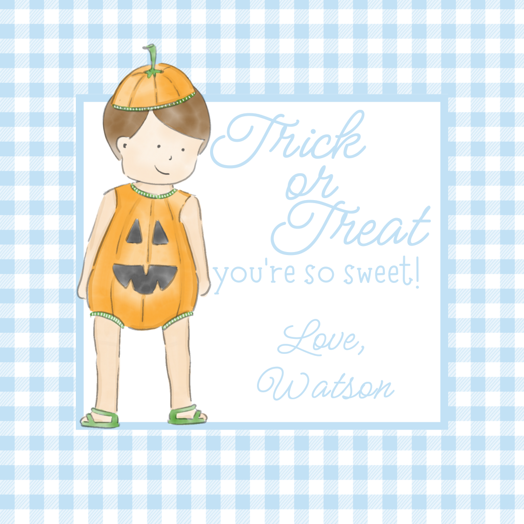 sweet pumpkin boy tick or treat