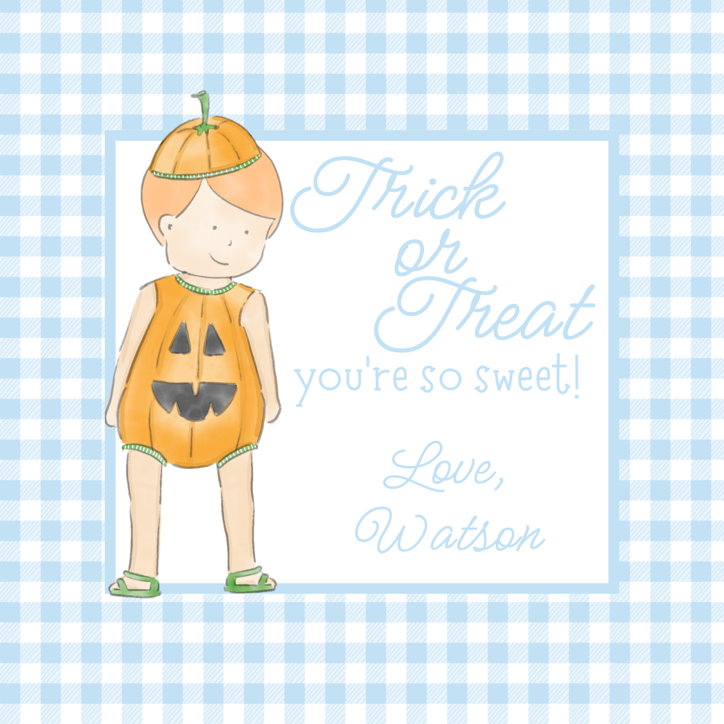 sweet pumpkin boy tick or treat