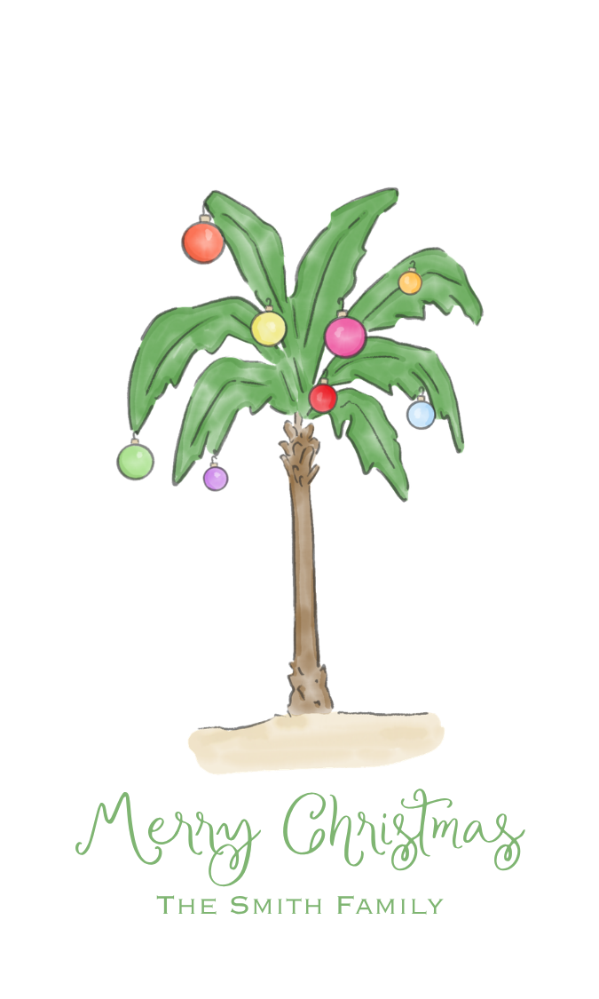 CHRISTMAS PALM TREE GIFT TAG