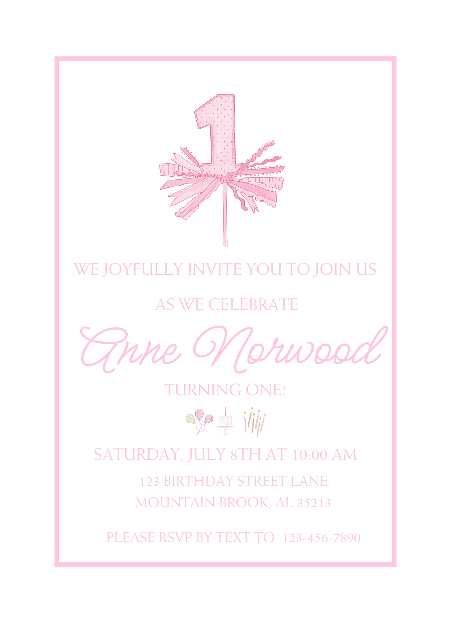 1st birthday invitation