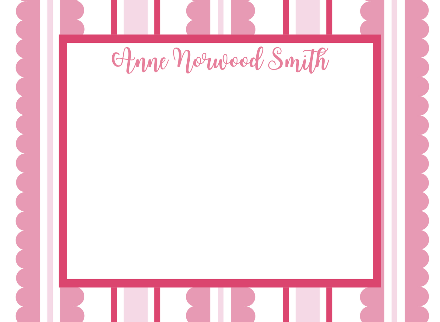 scalloped pattern stationery