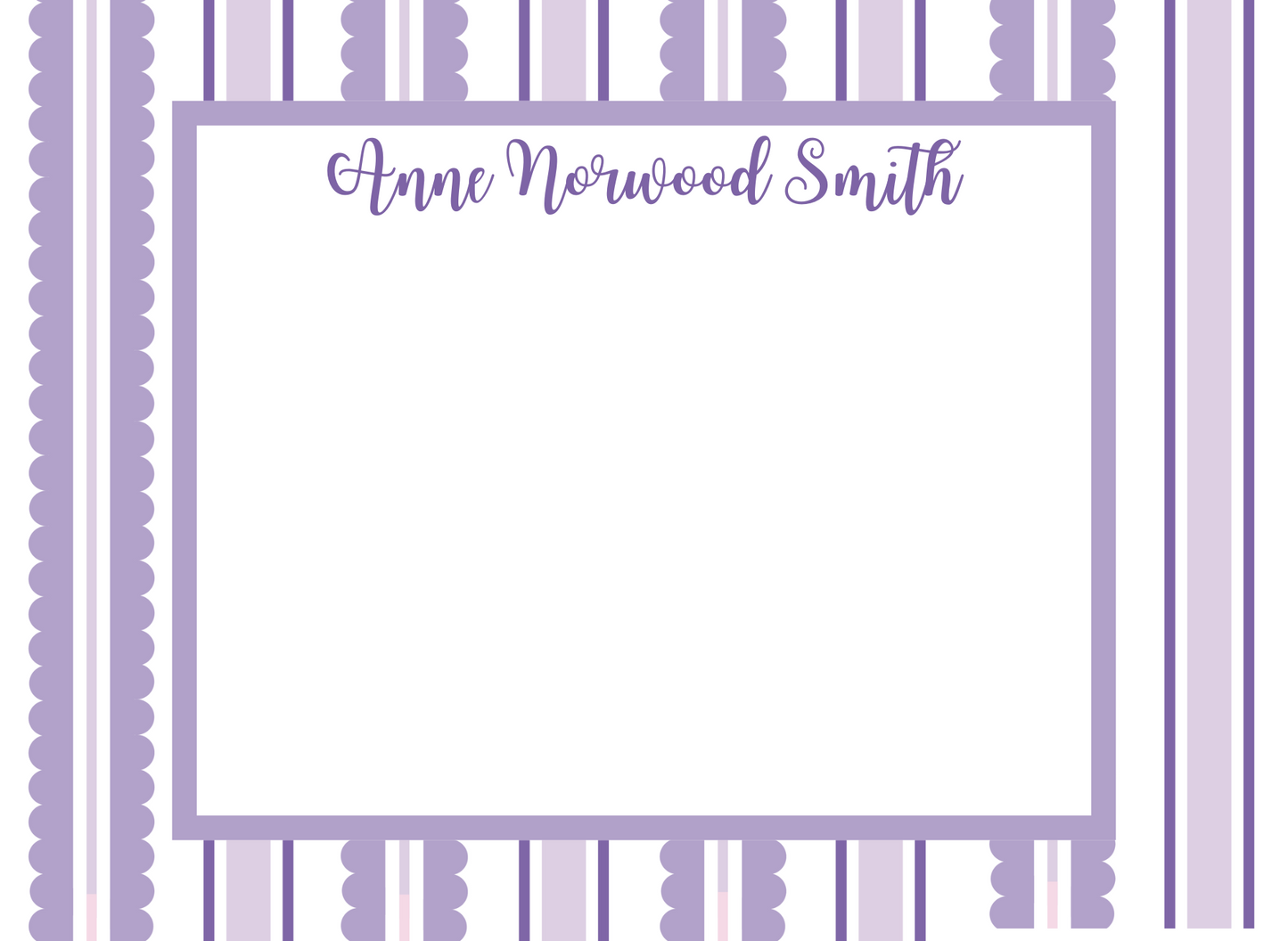 scalloped pattern stationery