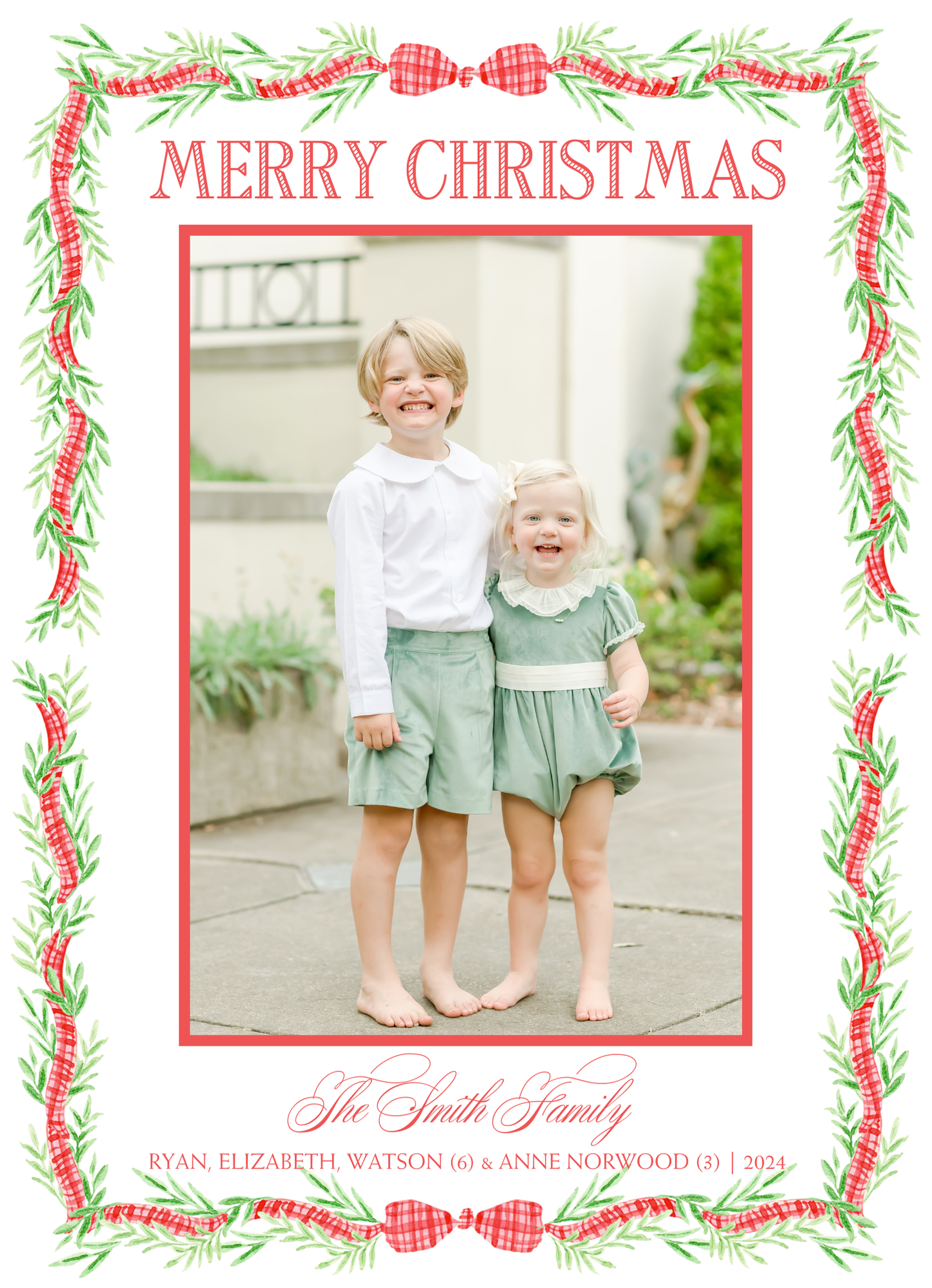 GARLAND CHRISTMAS CARD