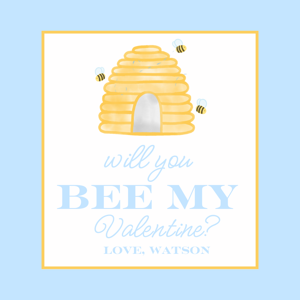 BEE MY VALENTINE BLUE